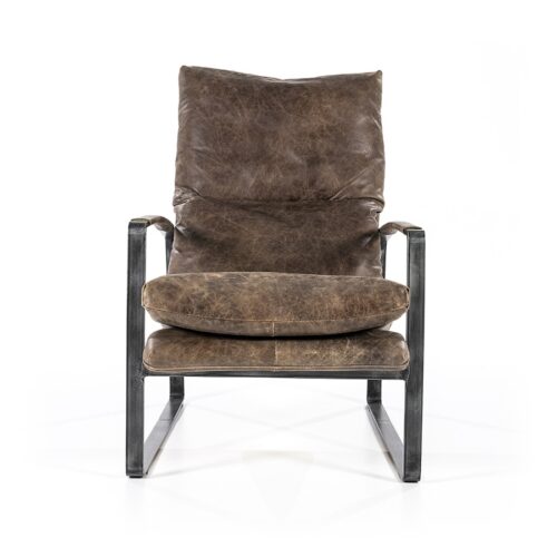 Fauteuil Lex - Donkerbruin vintage leer - Afbeelding 5