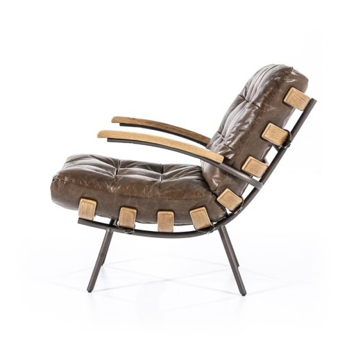 Fauteuil Bastiaan - Donkerbruin java leder - Afbeelding 4