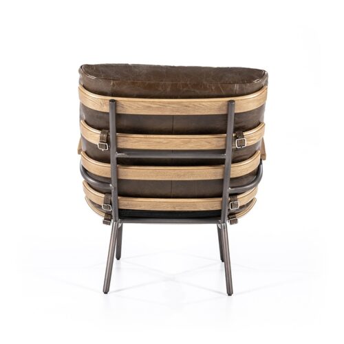 Fauteuil Bastiaan - Donkerbruin java leder - Afbeelding 5