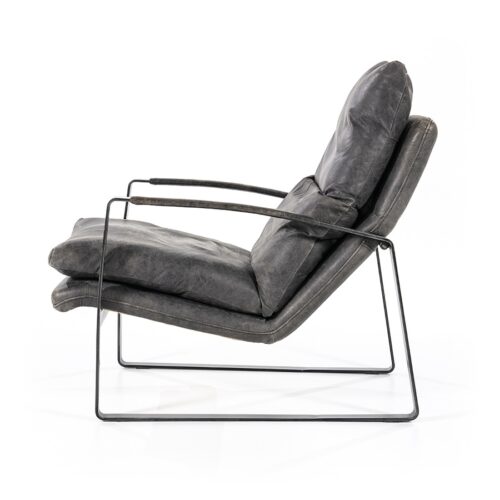 Fauteuil Lex - Antraciet vintage leer - Afbeelding 2