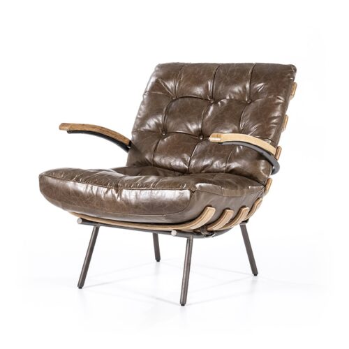 Fauteuil Bastiaan - Donkerbruin java leder - Afbeelding 6