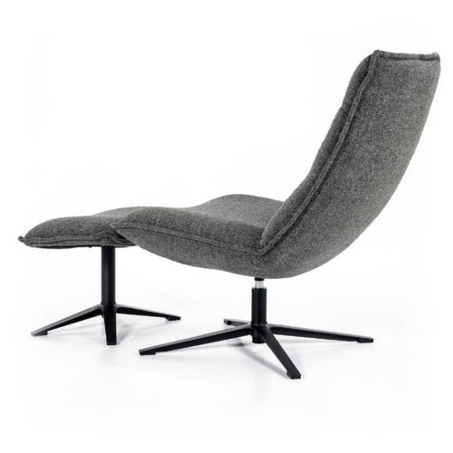 Fauteuil Marcus met voetenbank Antraciet - Afbeelding 5