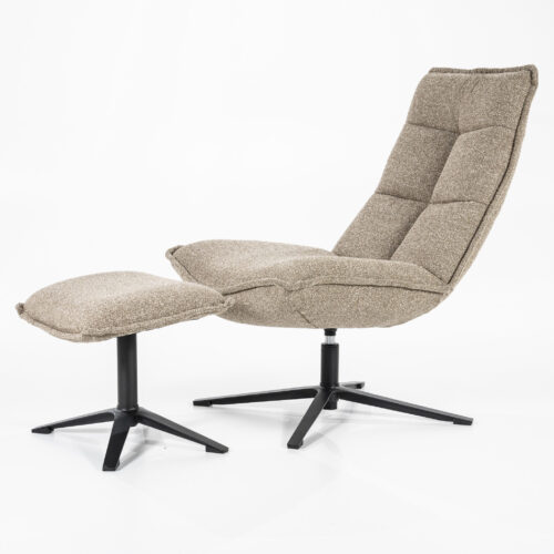 Fauteuil Marcus met voetenbank Beige - Afbeelding 3