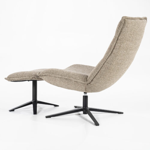 Fauteuil Marcus met voetenbank Beige - Afbeelding 5