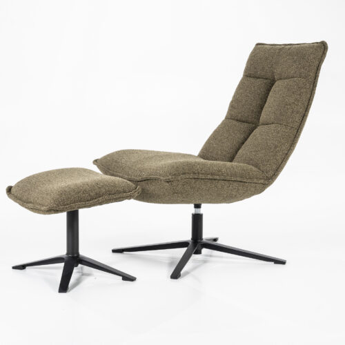 Fauteuil Marcus met voetenbank - Groen - Afbeelding 2