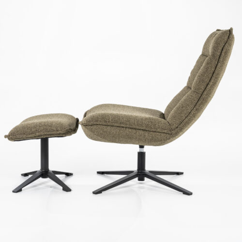 Fauteuil Marcus met voetenbank - Groen - Afbeelding 3