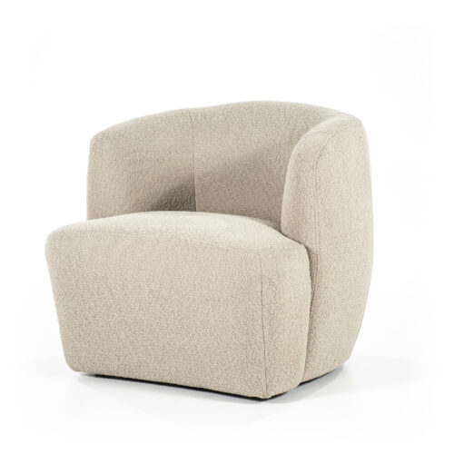 Fauteuil Charlotte Bouclé Taupe - Afbeelding 2