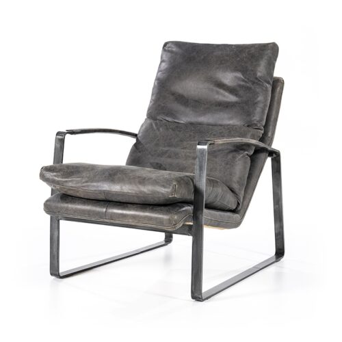 Fauteuil Lex - Antraciet vintage leer - Afbeelding 3