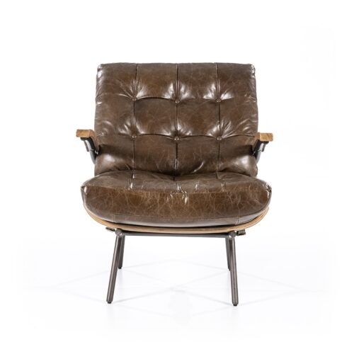 Fauteuil Bastiaan - Donkerbruin java leder - Afbeelding 7