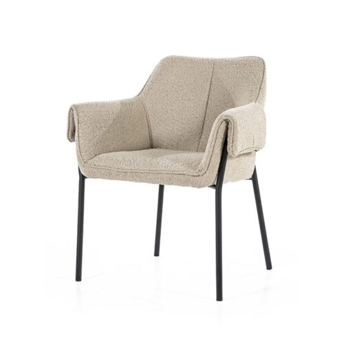 Fauteuil Tony Bouclé - Taupe