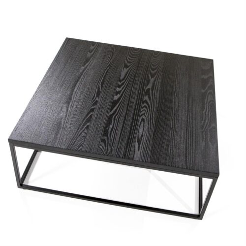 Salontafel Robin Eikenhout 120 x 120 cm- Zwart - Afbeelding 2