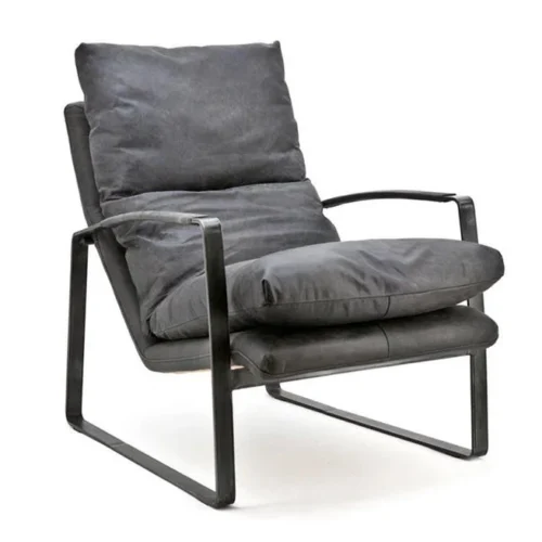 Fauteuil Lex - Antraciet vintage leer - Afbeelding 9