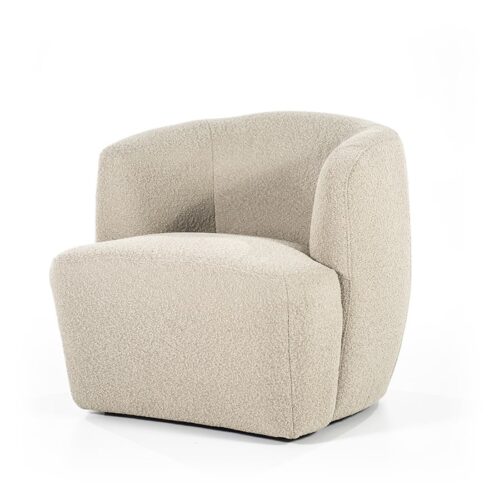 Fauteuil Charlotte Bouclé Taupe