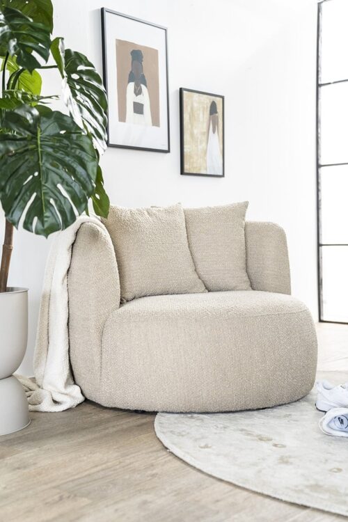 Fauteuil Louis Bouclé - Zand - Afbeelding 4