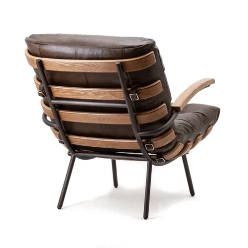 Fauteuil Bastiaan - Donkerbruin java leder - Afbeelding 3