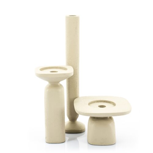 Kaarsenhouder Squand klein - Beige - Afbeelding 2