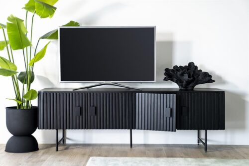 TV-meubel Remi Mangohout en Metaal 170cm - Zwart