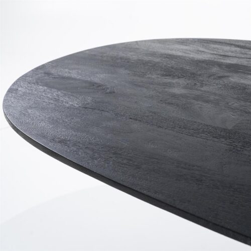 Ovale Eettafel Aron Mangohout Zwart - 300cm - Afbeelding 4