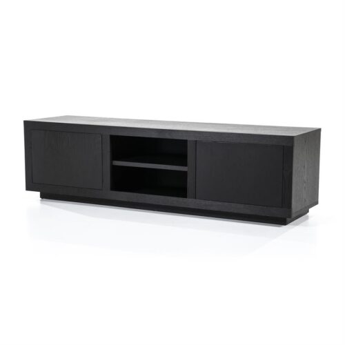 TV-meubel Helsinki Eikenhout 160 cm - Zwart