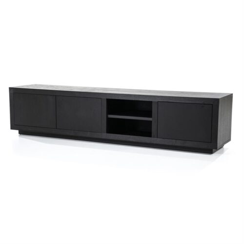 TV-meubel Helsinki Eikenhout 200 cm - Zwart