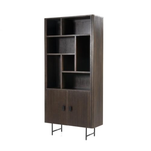 Boekenkast Remi Mangohout en Metaal 200 x 96 cm - Bruin - Afbeelding 2