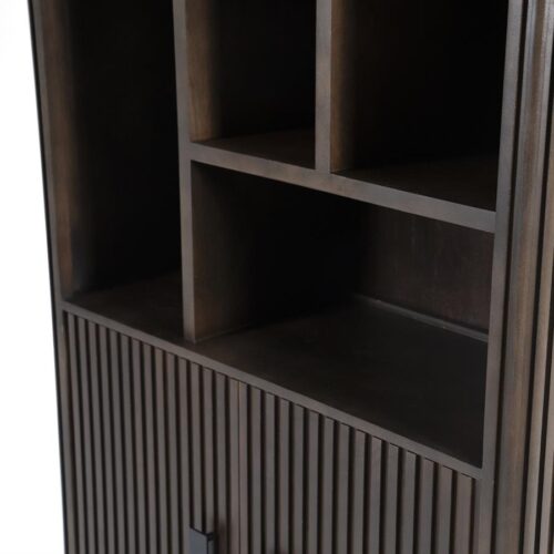 Boekenkast Remi Mangohout en Metaal 200 x 96 cm - Bruin - Afbeelding 7