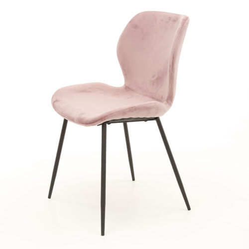 Stoel Shell Velvet ronde buis - Roze - Afbeelding 2