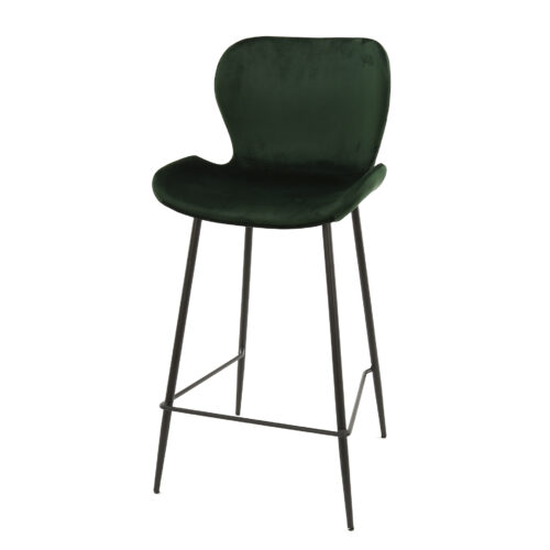 Barkruk Velvet Ronde Buis Groen (zithoogte 67 cm) - Afbeelding 2