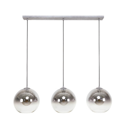 Hanglamp Bubble Shaded met 3 smoked glas bollen - Afbeelding 6