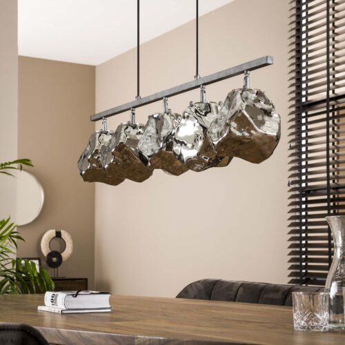 Hanglamp Rock met 5 lampen Chromed Glass - Afbeelding 2