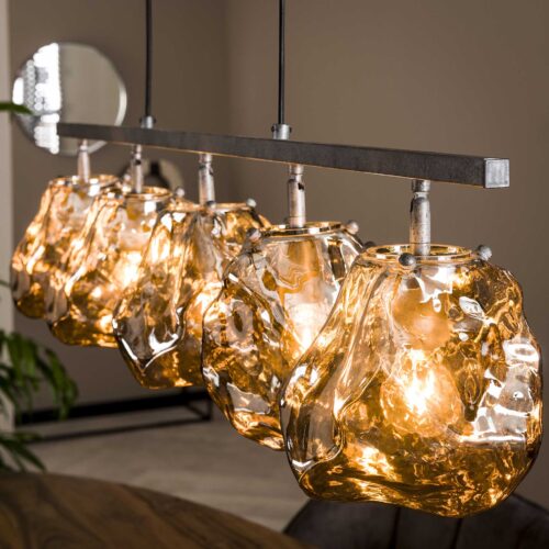 Hanglamp Rock met 5 lampen Chromed Glass - Afbeelding 3