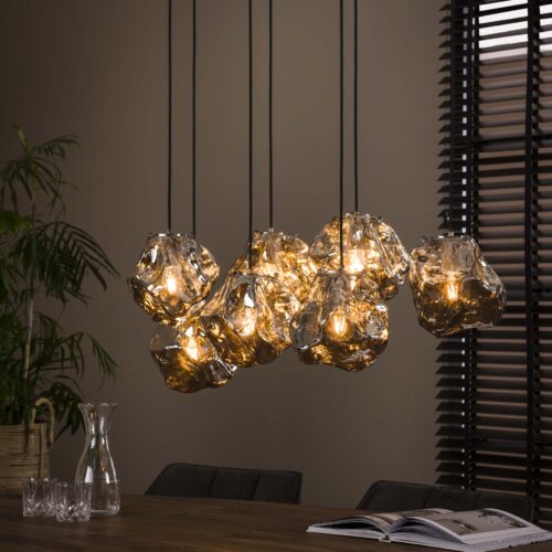 Hanglamp Rock met 7 lampen Chromed Glass