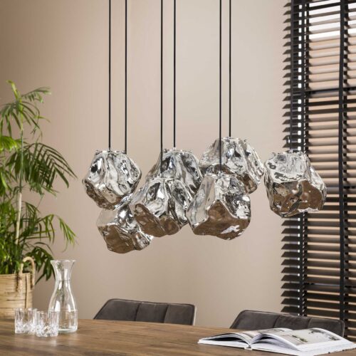 Hanglamp Rock met 7 lampen Chromed Glass - Afbeelding 2