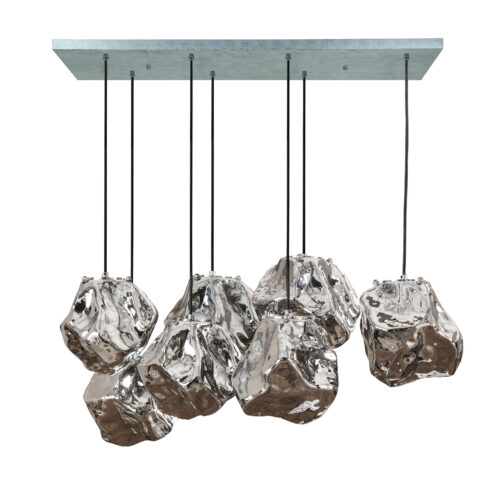 Hanglamp Rock met 7 lampen Chromed Glass - Afbeelding 6