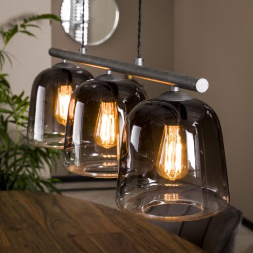 Hanglamp Shaded met 3 ovale kappen - Glas - Afbeelding 3