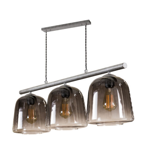 Hanglamp Shaded met 3 ovale kappen - Glas - Afbeelding 6