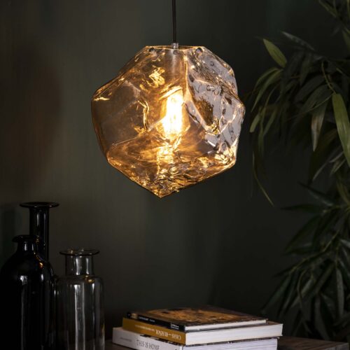 Hanglamp Rock 1 lamp Chromed Glass