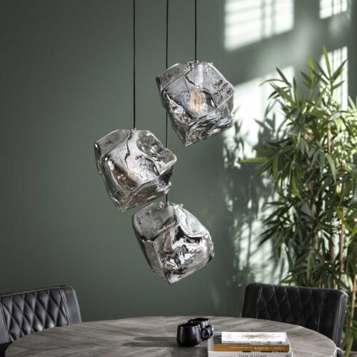 Hanglamp Rock Getrapt met 3 lampen Chromed Glass - Afbeelding 4