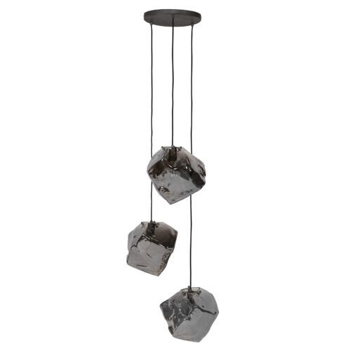 Hanglamp Rock Getrapt met 3 lampen Chromed Glass - Afbeelding 5