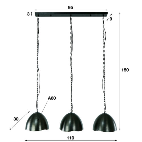 Hanglamp Mirror - 3 lampen - Afbeelding 13