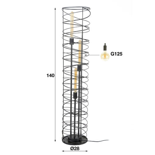 Vloerlamp Spiraal - 140cm - Afbeelding 7