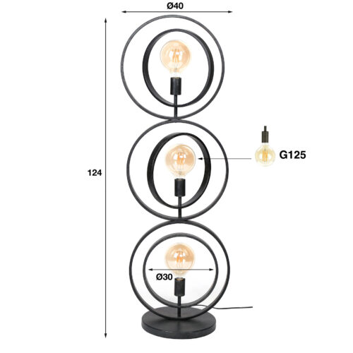 Vloerlamp Turn Around - 3 lampen - Afbeelding 8