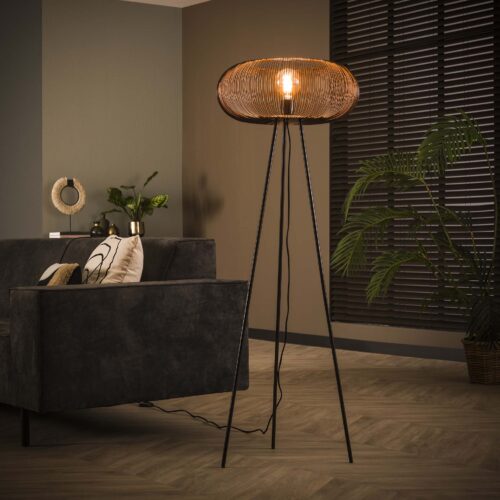 Vloerlamp Copper Twist 140cm