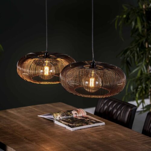 Hanglamp Copper Twist 2 lampen Ø43cm