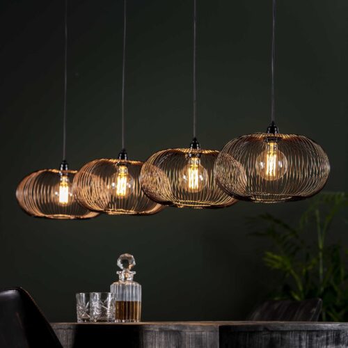 Hanglamp Copper Twist 4 lampen Ø35cm