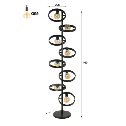 Vloerlamp Hover - 8 lampen - Afbeelding 5