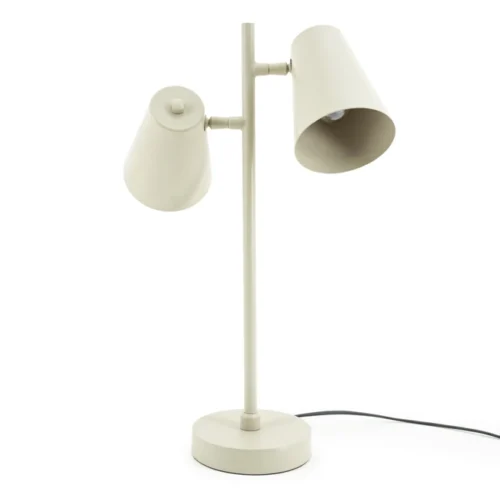 Tafellamp Cole 2 lampen - Beige - Afbeelding 2