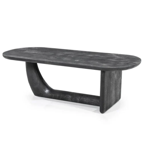 Salontafel Donn Mangohout 110 x 53cm - Zwart - Afbeelding 6