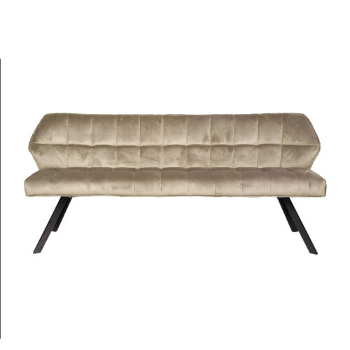 Eetkamerbank Velvet Raster Champagne - 180 cm - Afbeelding 2