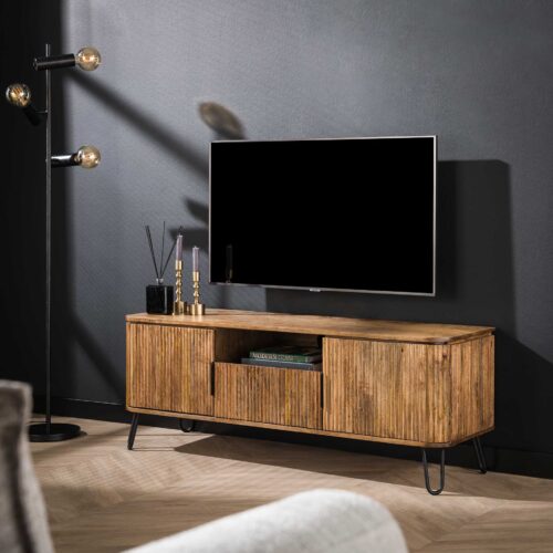 TV-meubel Wave Mangohout 135cm - Naturel